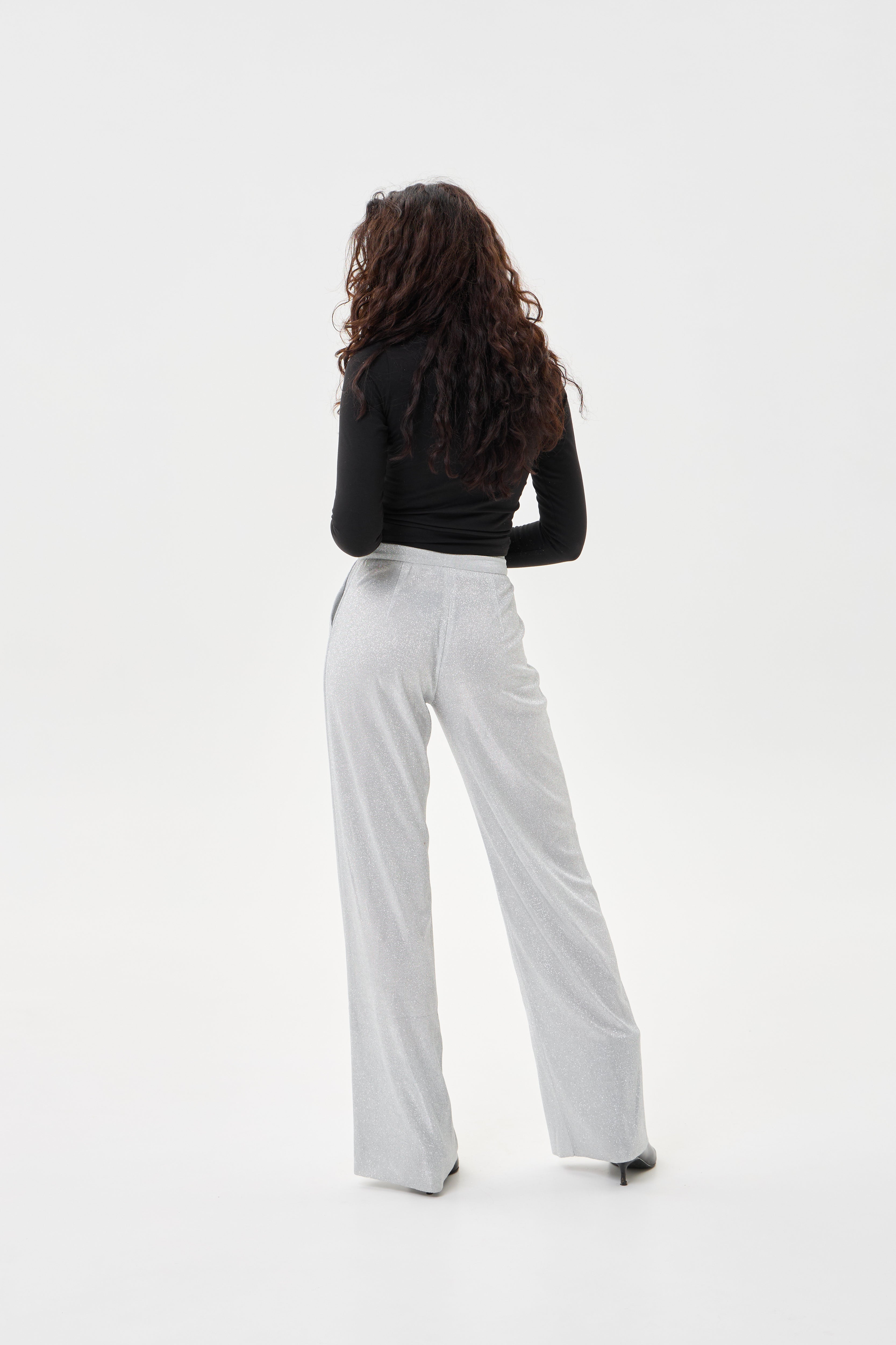 Брюки Мілан срібні