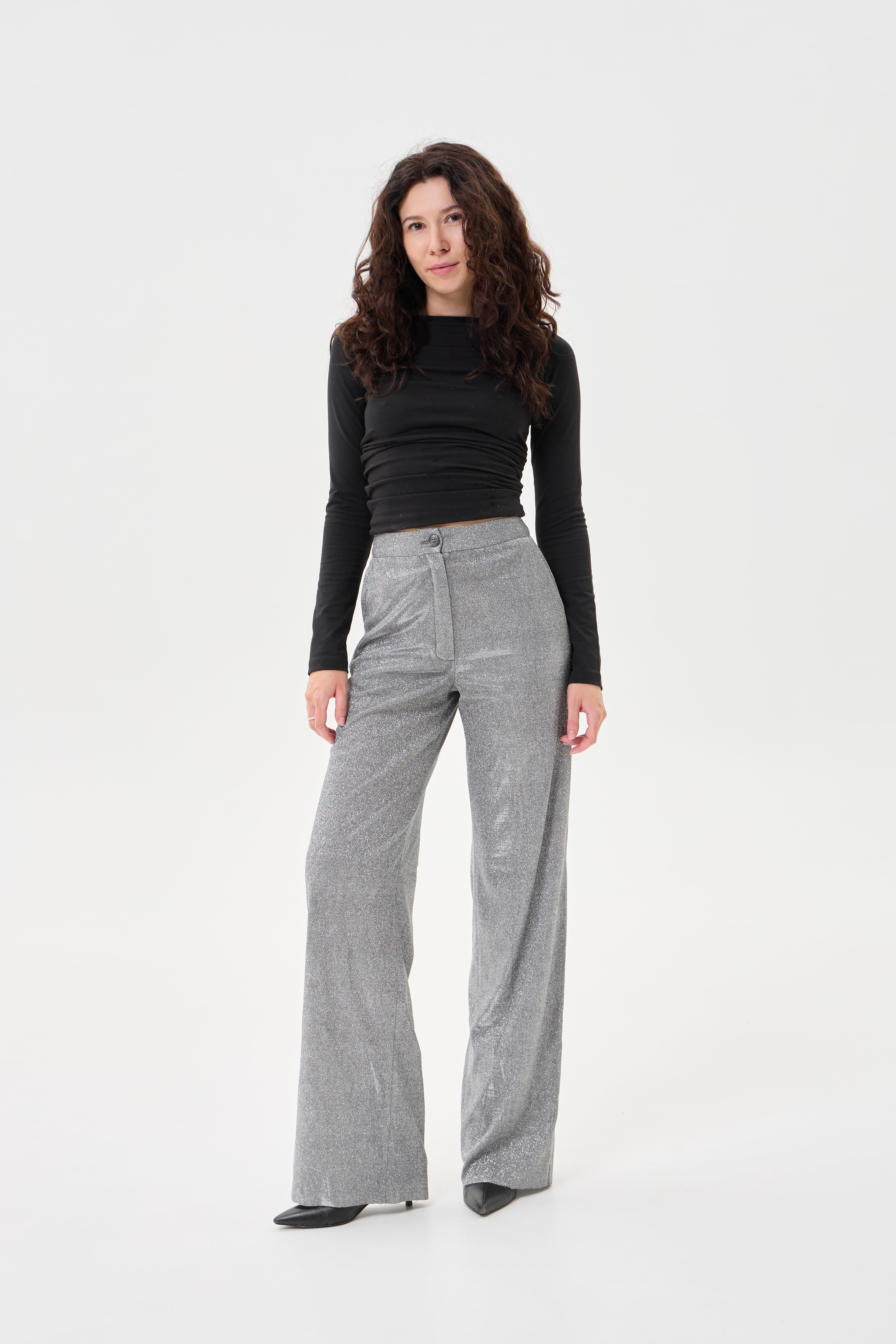 Брюки Мілан срібні