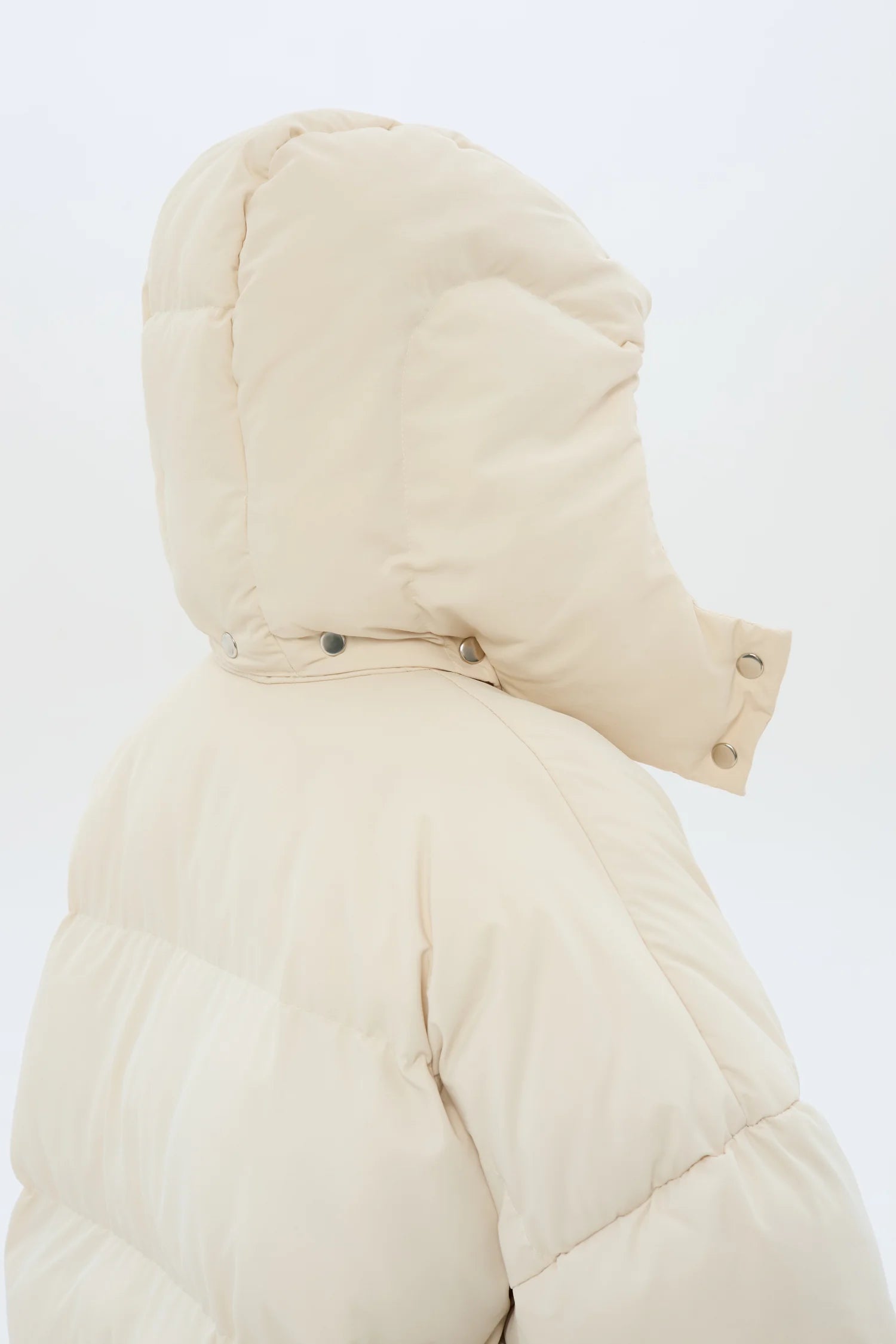 Пуховик Oversize молочний