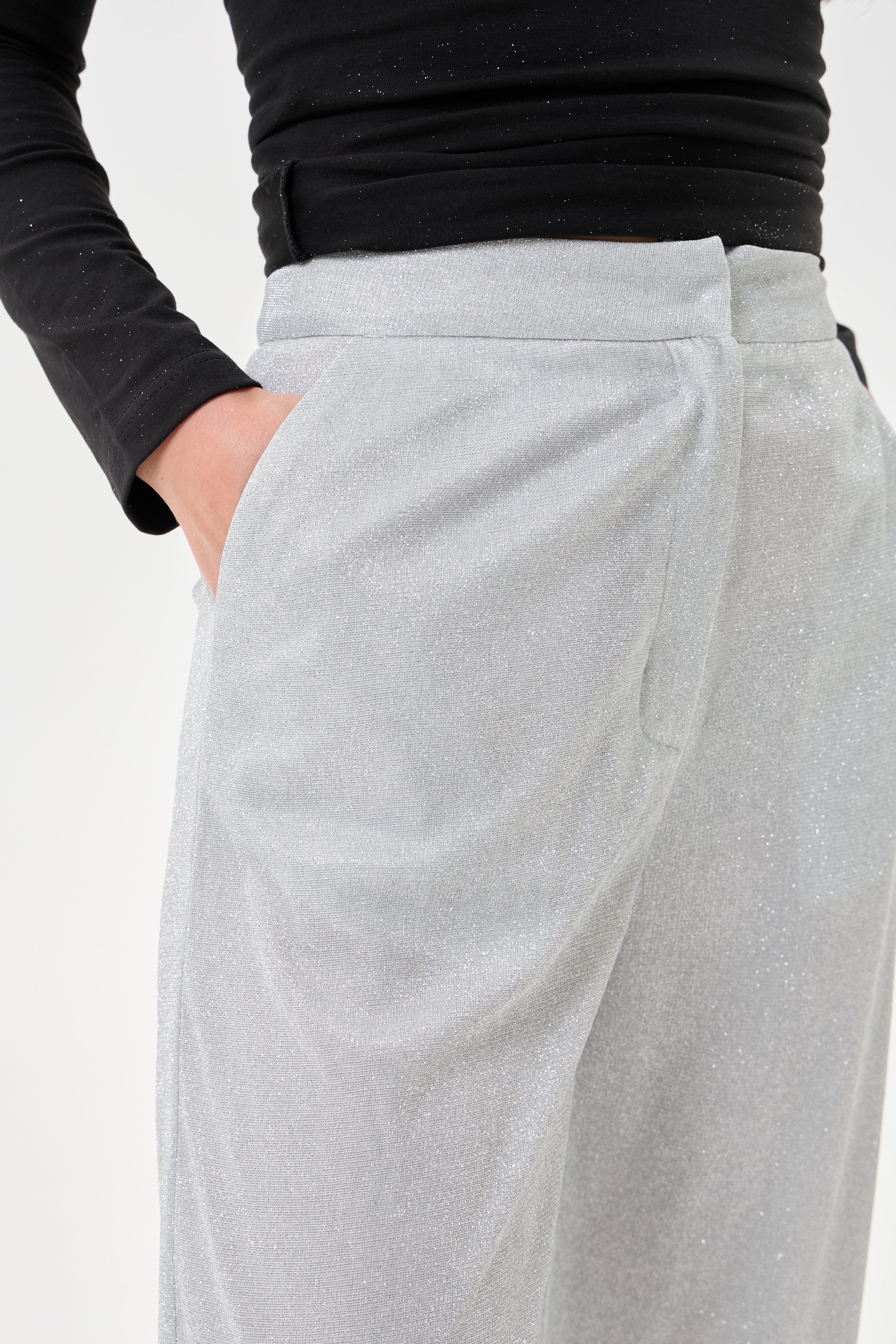 Брюки Мілан срібні